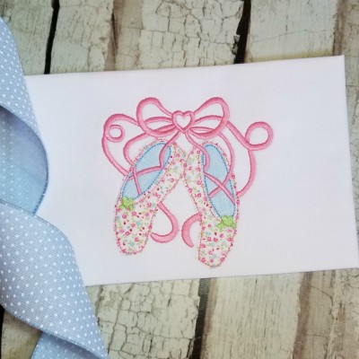 ballet shoes applique 